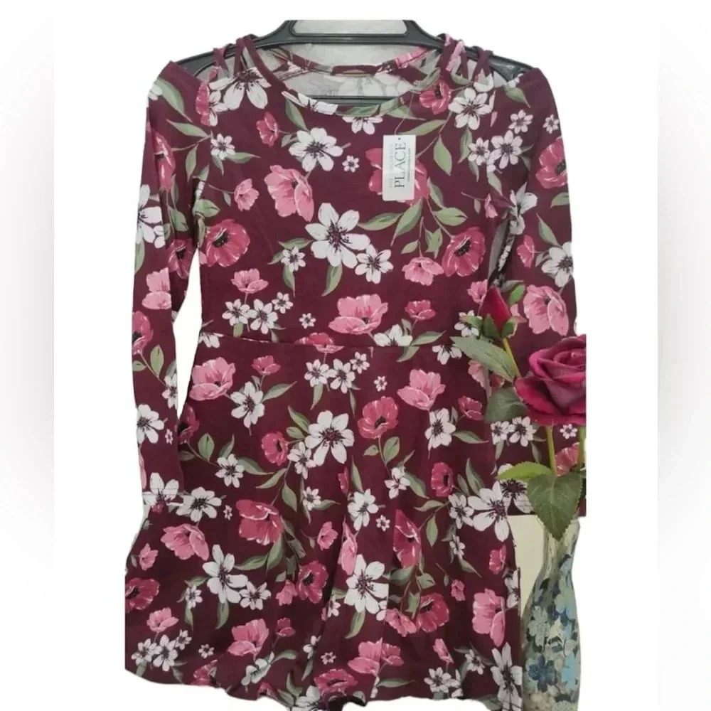 2 for $15 CHILDREN'S PLACE floral  Dress - Picture 2 of 6